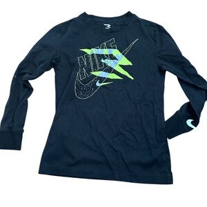 Nike Black Long Sleeve Shirt with Neon Graphic